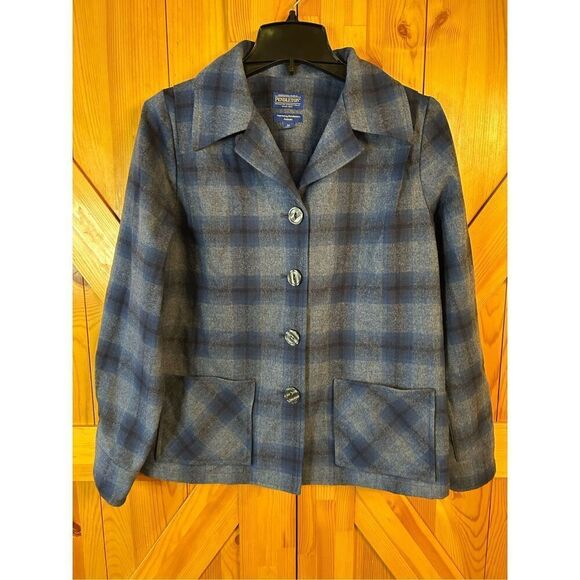 Pendleton Shirt Jacket Wool Shacket Field Tartan Plaid Women’s Medium (0659) - Picture 1 of 6